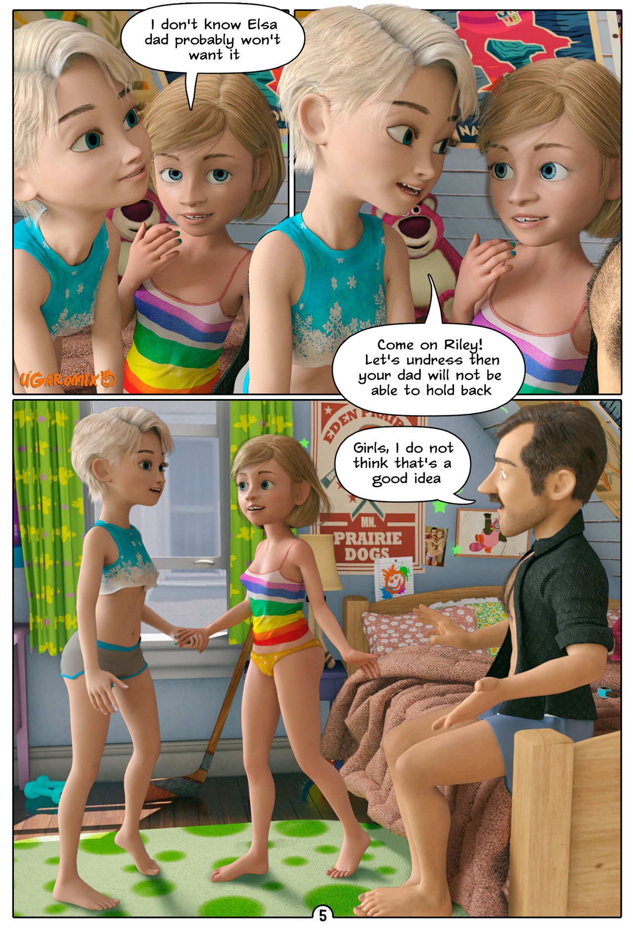 Inside Riley 4 Lesson Elsa Frozen Inside Out Porn Comic By