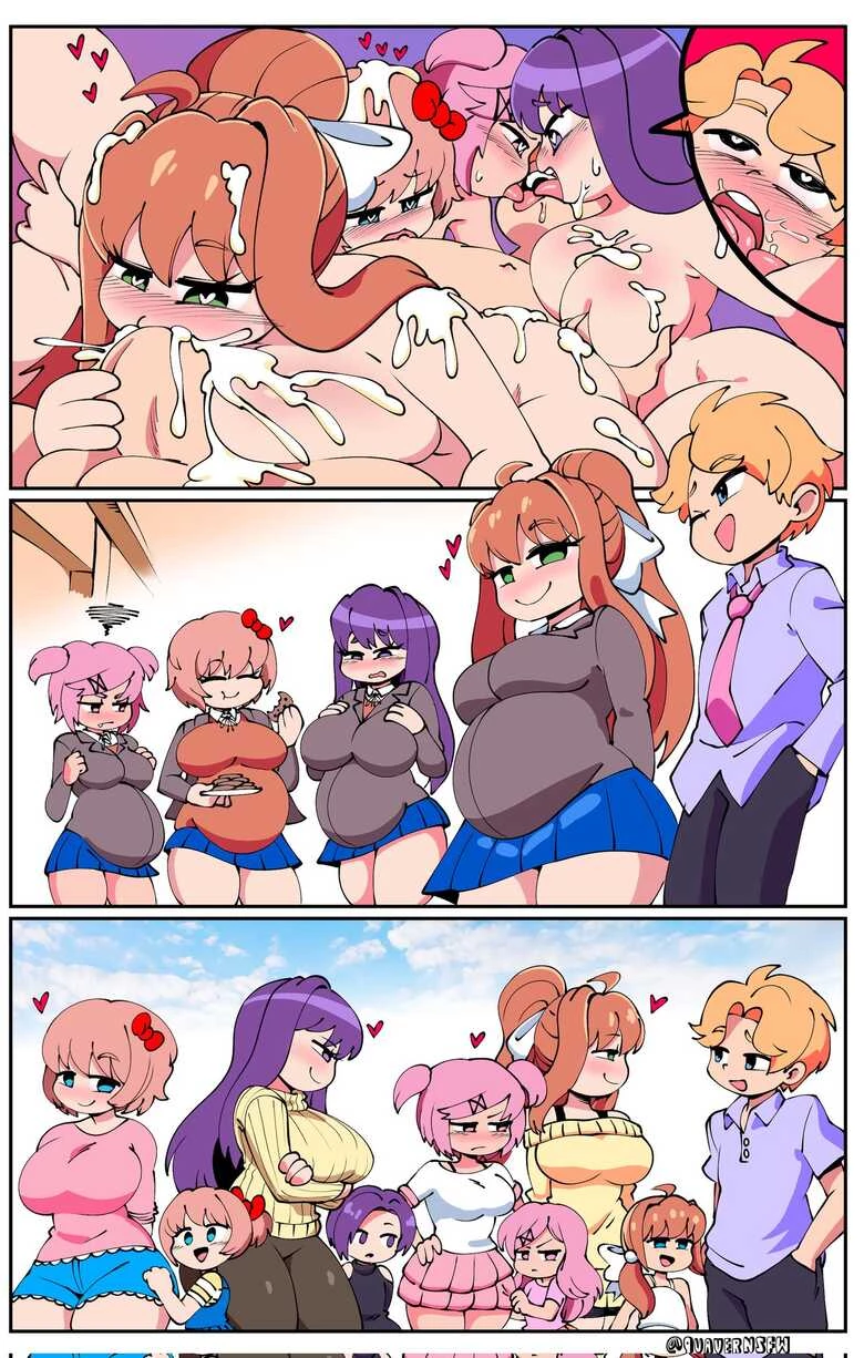 Senpai X Doki Doki Literature Club Girls image number 5