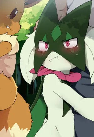 A playful Meowscarada raised with love