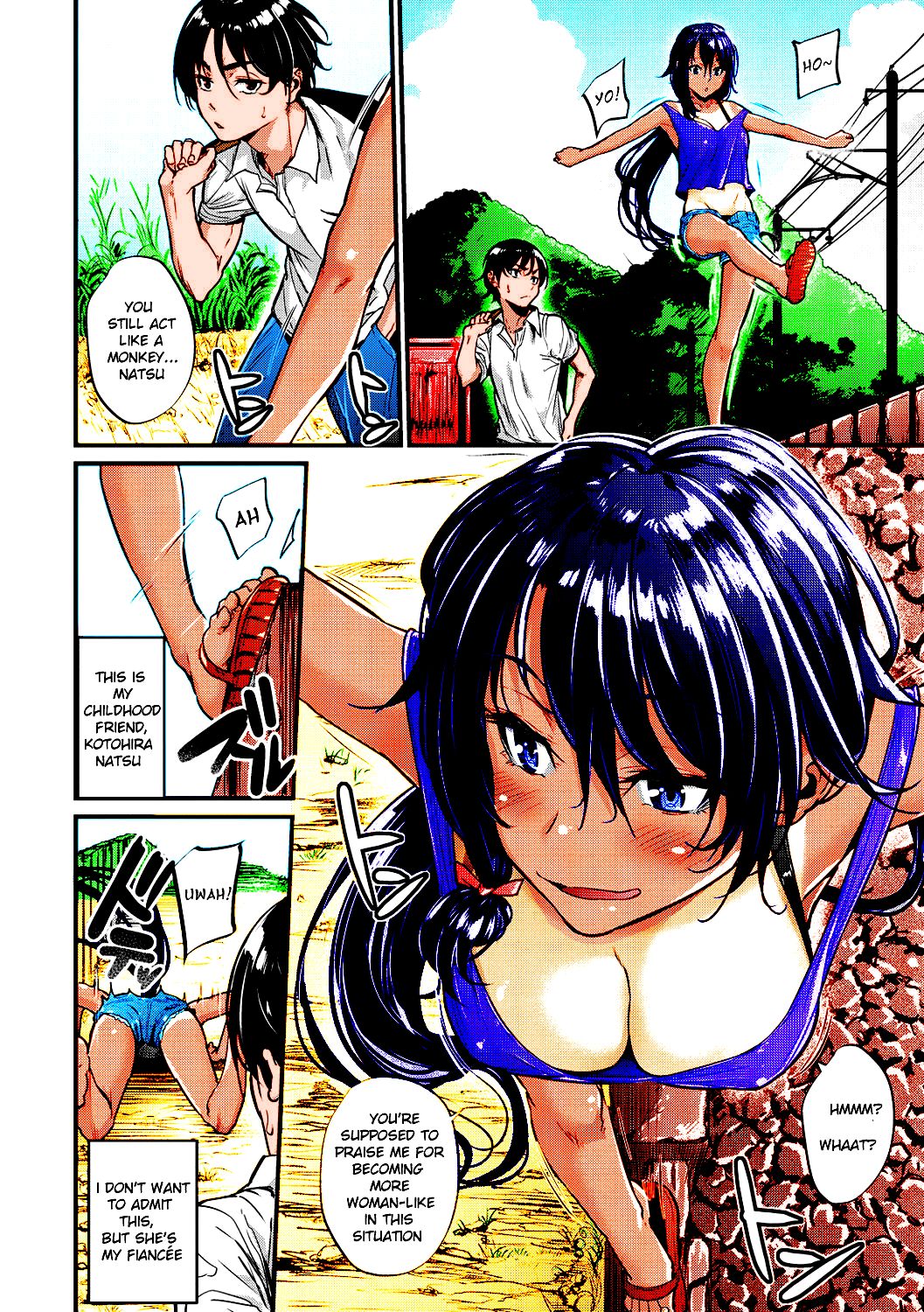 Natsu to Kaito - the country virgin fiance (colored) image number 1