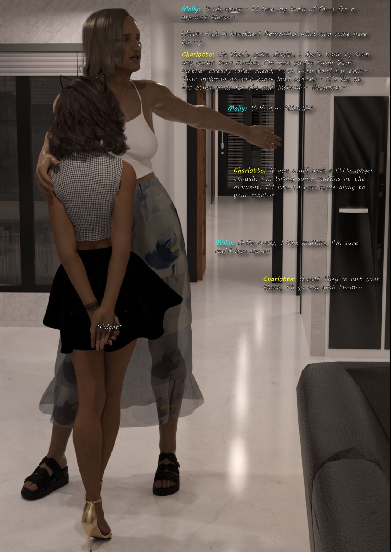 BlankKen - Friendly Neighbours porn comic (blankken), 57 images. Blowjob porn  comics.