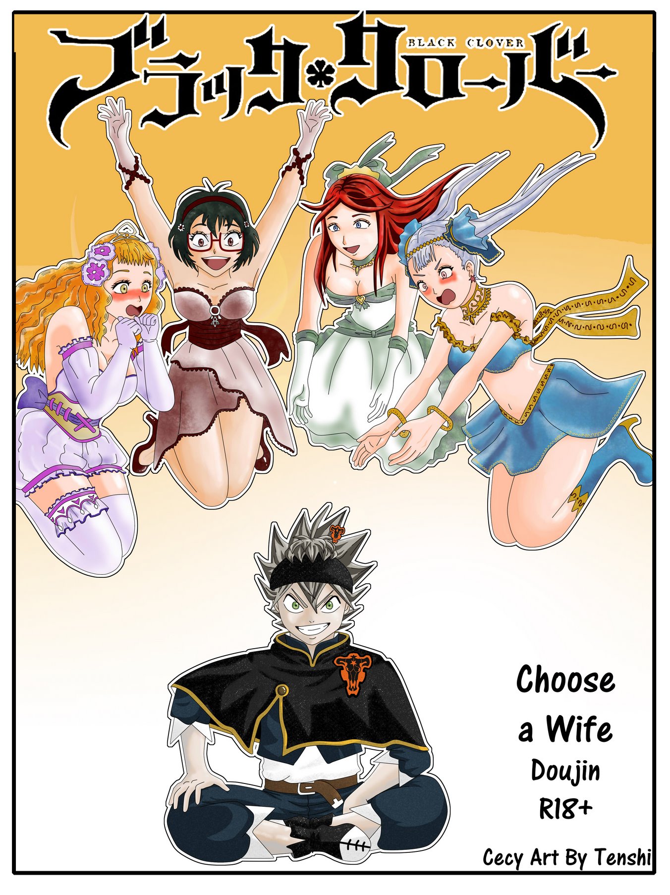 Choosing a wife (black clover) porn comic by [cecyartbytenshi]. Assjob porn  comics.