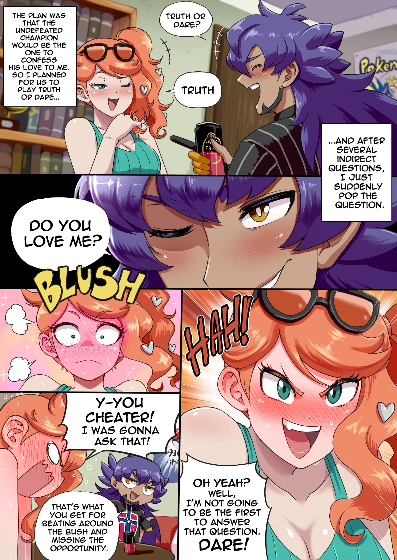 Truth Or Dare Sonia (pokemon) porn comic by [castagno]. Gag porn comics.