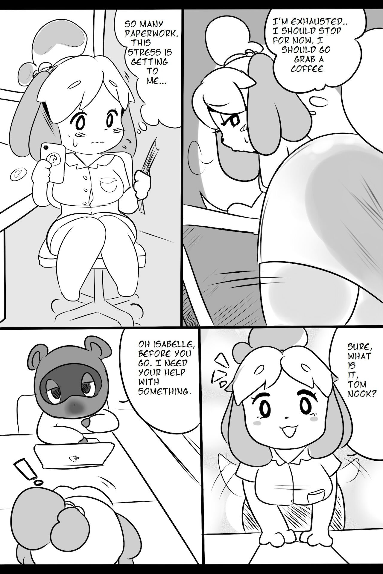 Isabelle X Tom Nook (animal crossing) porn comic by [pandaischub]. Dog girl  porn comics.