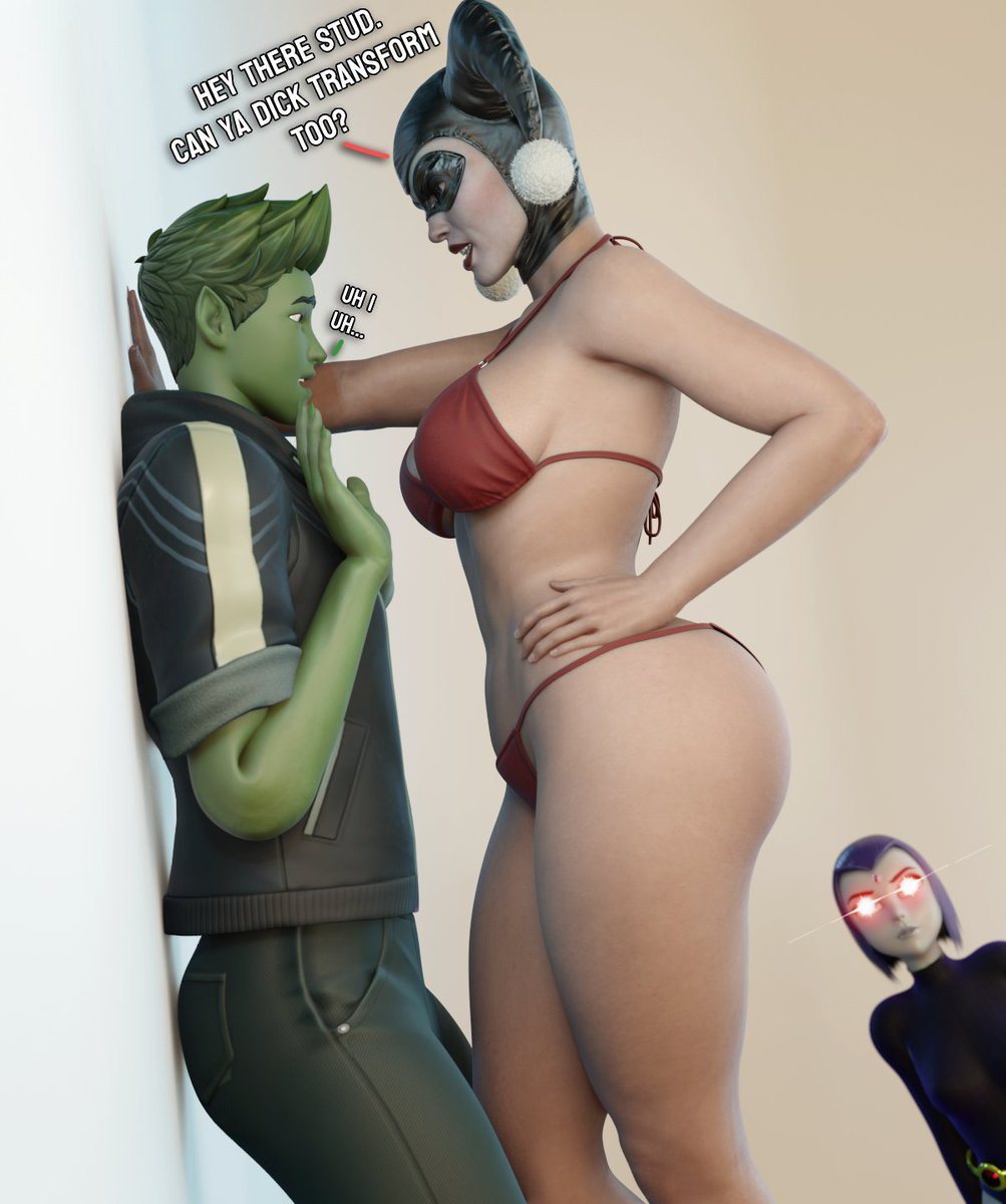 Smitty - Harley Quinn x Beast Boy porn comic image number 5