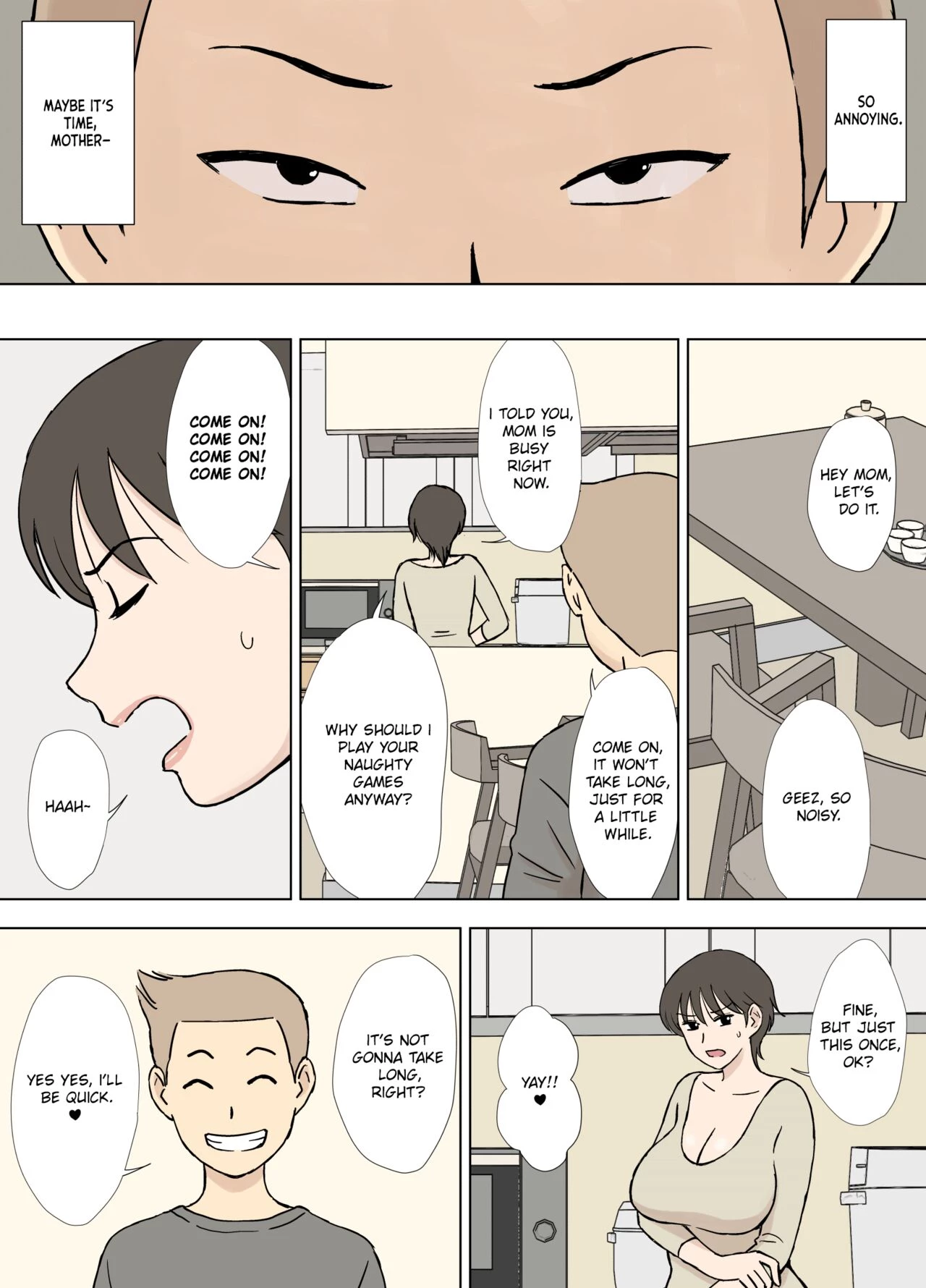 Trapped Mother: Naughty Son Playing With His Mom  Numa Haha Wanpaku Musuko no Mama Ijiri image number 4