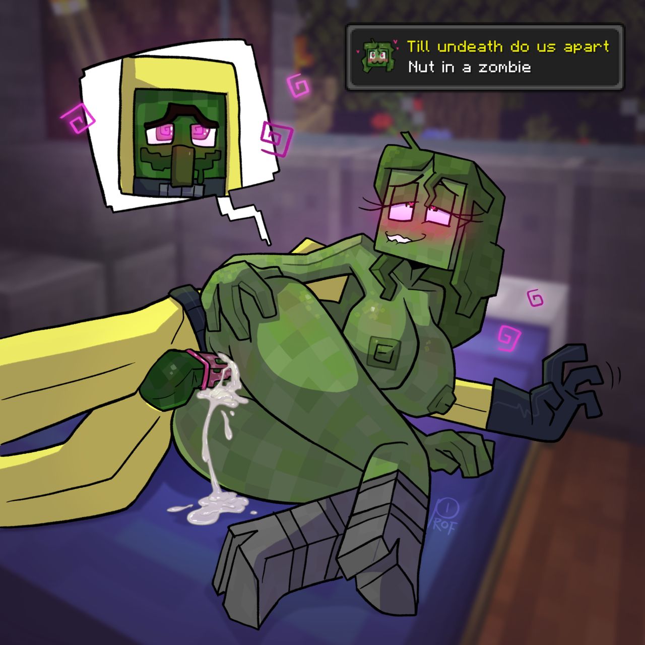 Zombie & Creeper Chick image number 3