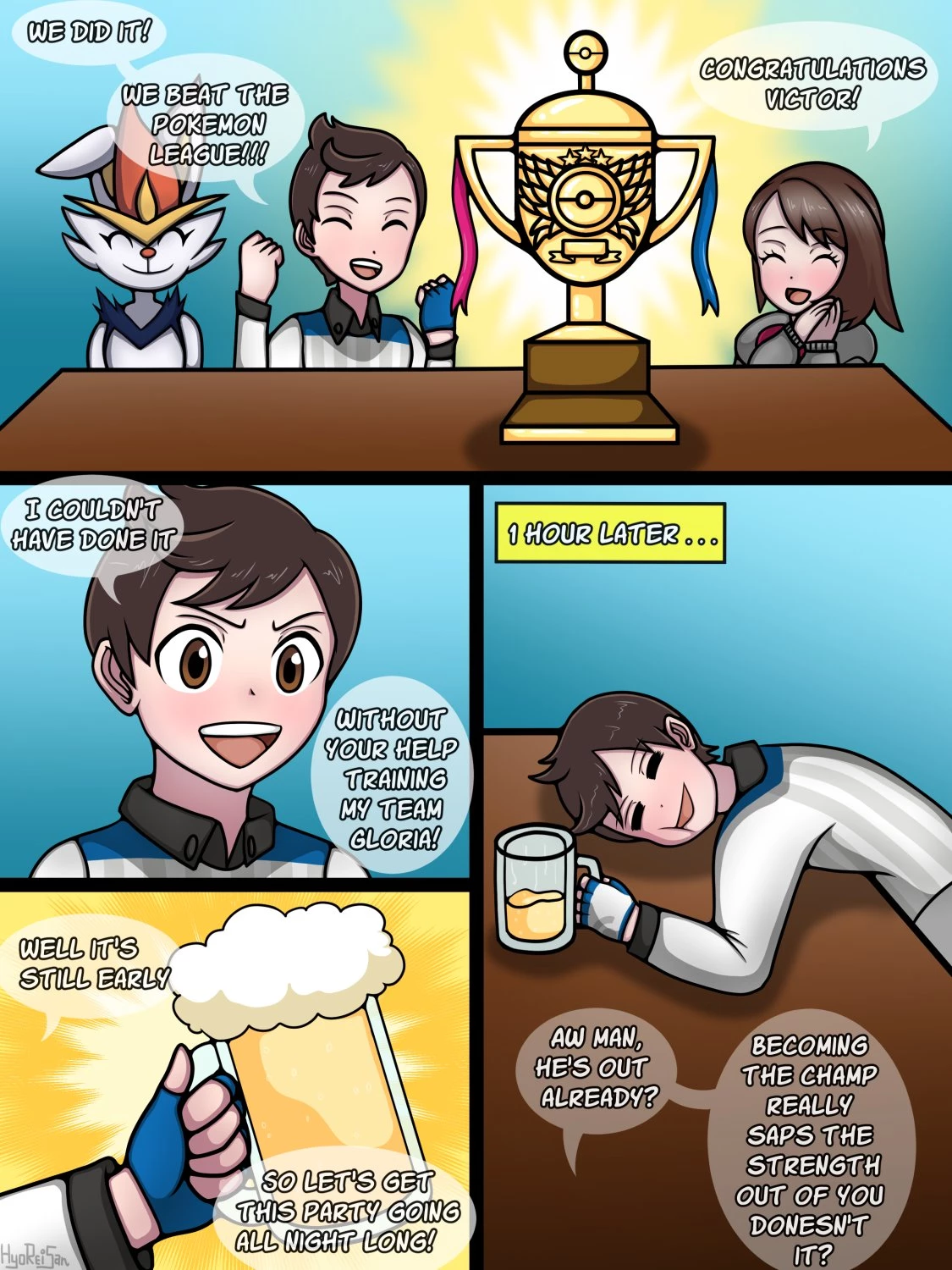 Gloria and the champion