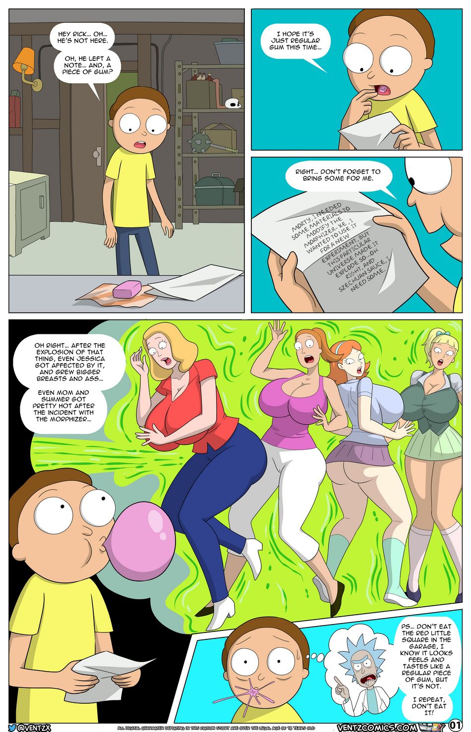 Morty Experiment (Ongoing) (rick and morty) porn comic by [arabatos]. Big  breasts porn comics.