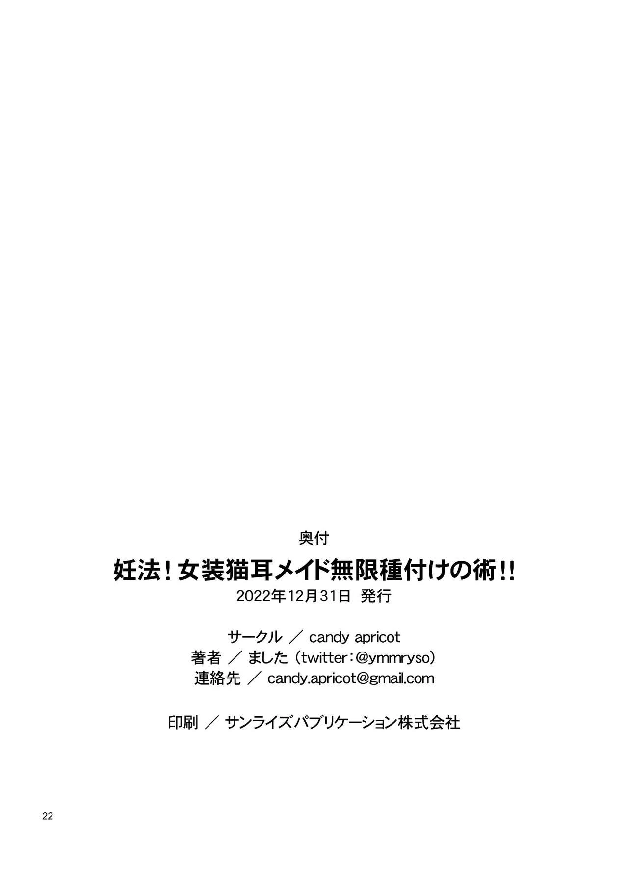 Ninja Impregnation Art: Infinite Crossdressing Nekomimi Breeding Technique!   Ninpou! Josou Nekomimi Maid Mugen Tanetsuke no Jutsu!! image number 20