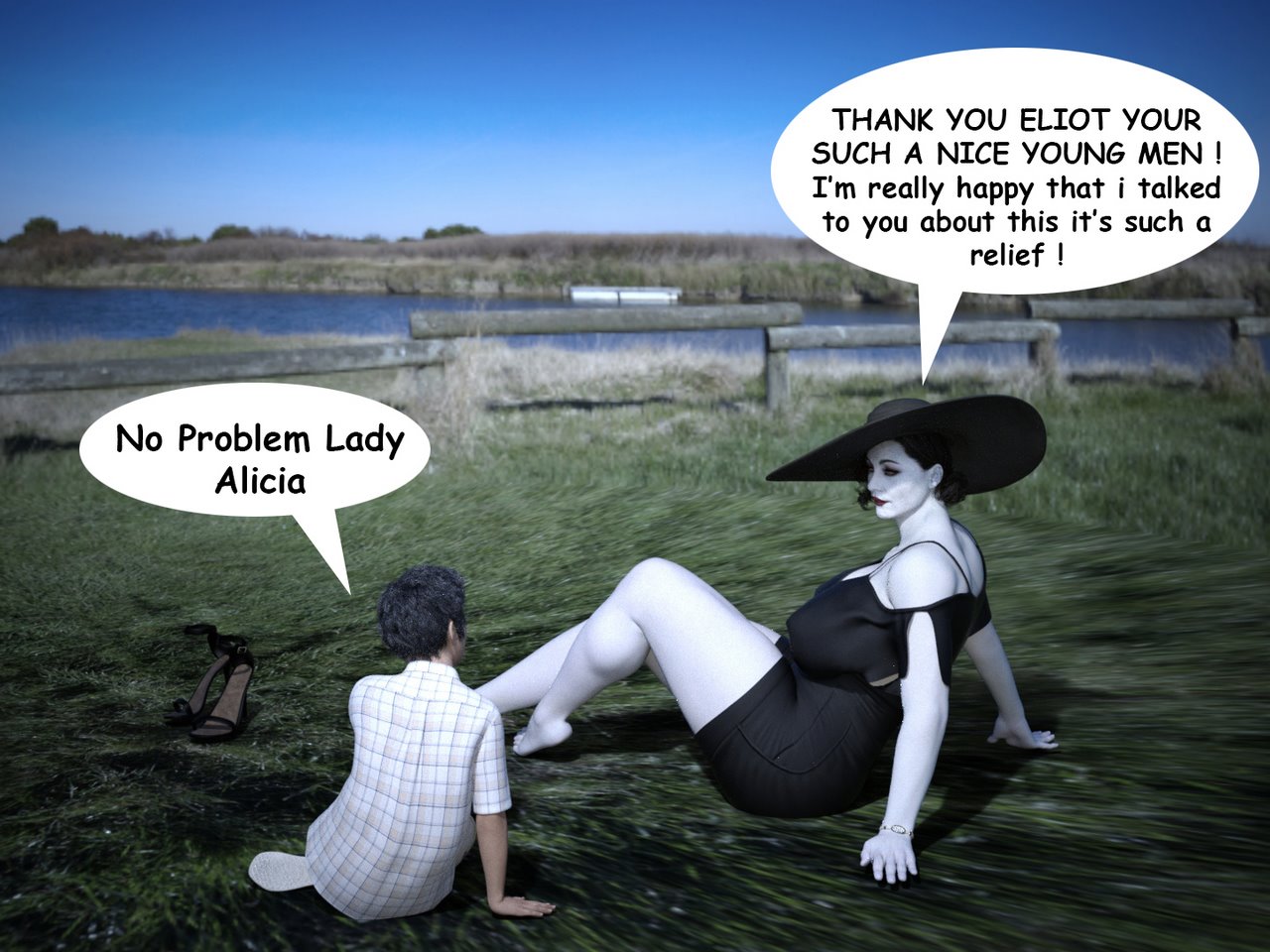 The Trip - Alcina Dimitrescu x Young man image number 14