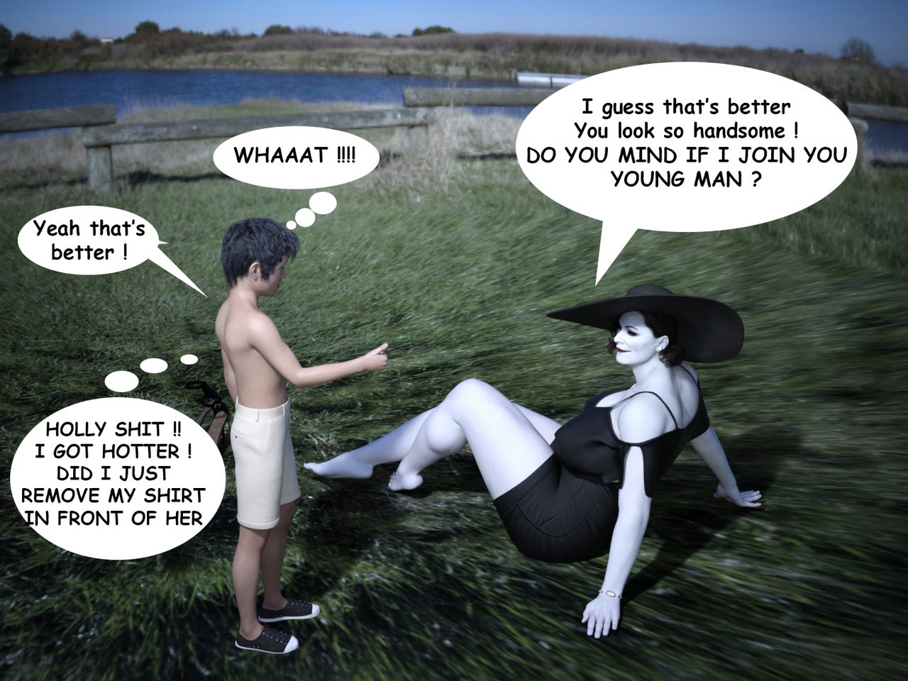 The Trip - Alcina Dimitrescu x Young man image number 16