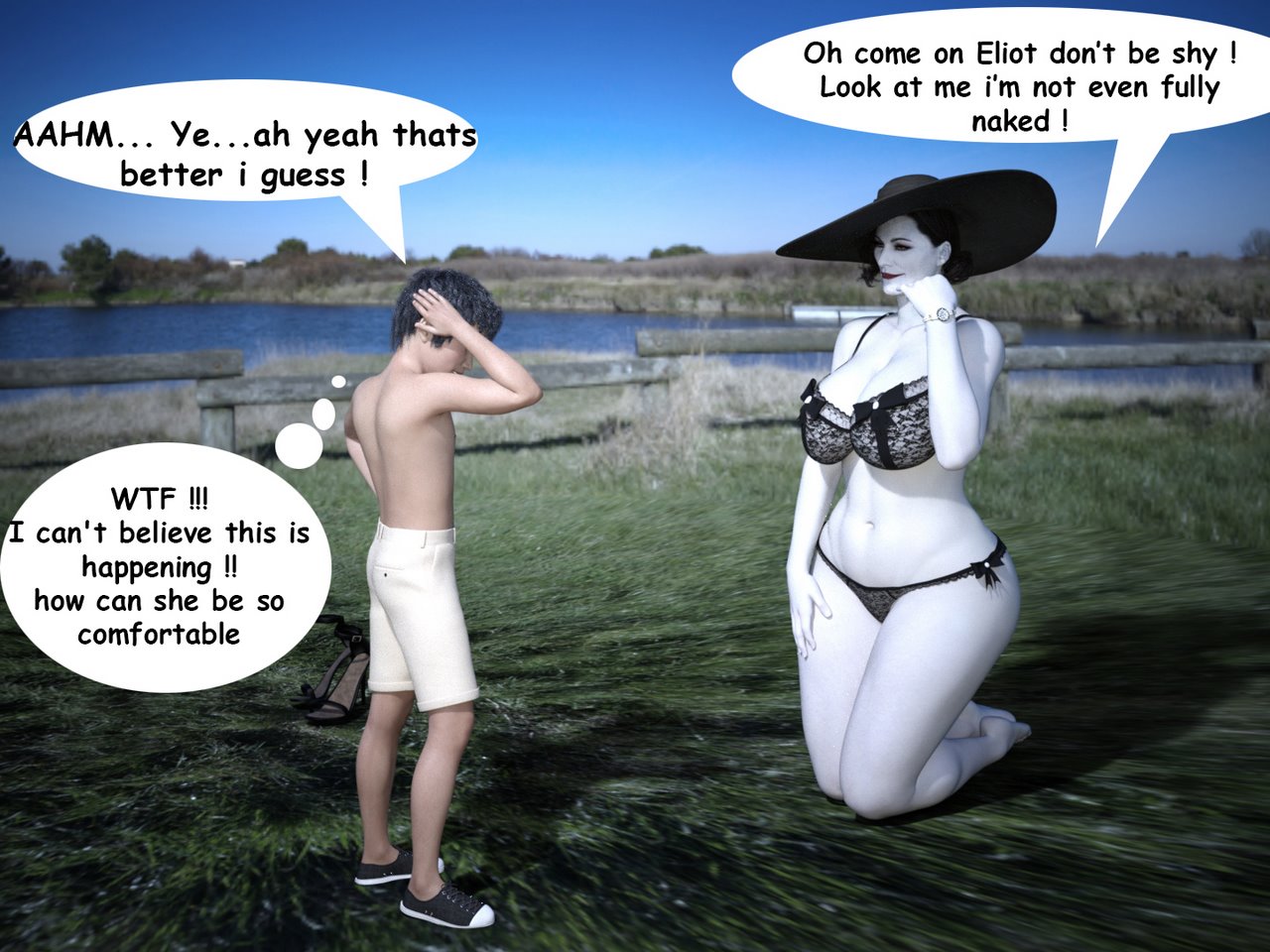 The Trip - Alcina Dimitrescu x Young man image number 17