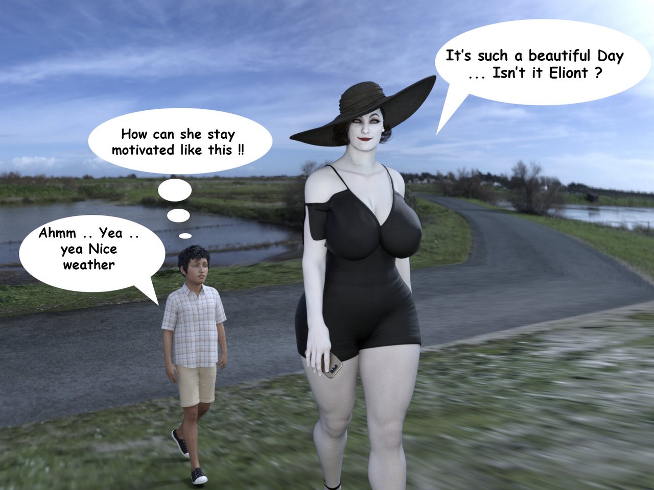 The Trip - Alcina Dimitrescu x Young man image number 4