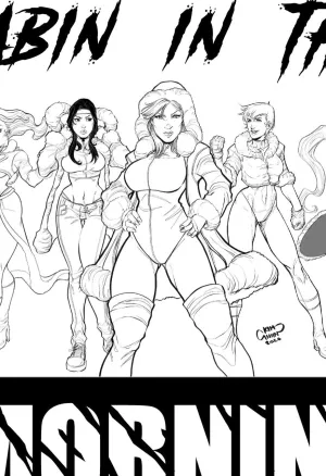 Cabin in the Morning Woods