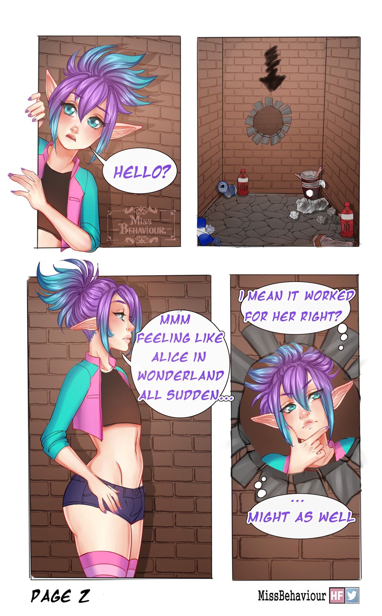 MissBehaviour Down The Rabbit Hole gay porn comic image number 2