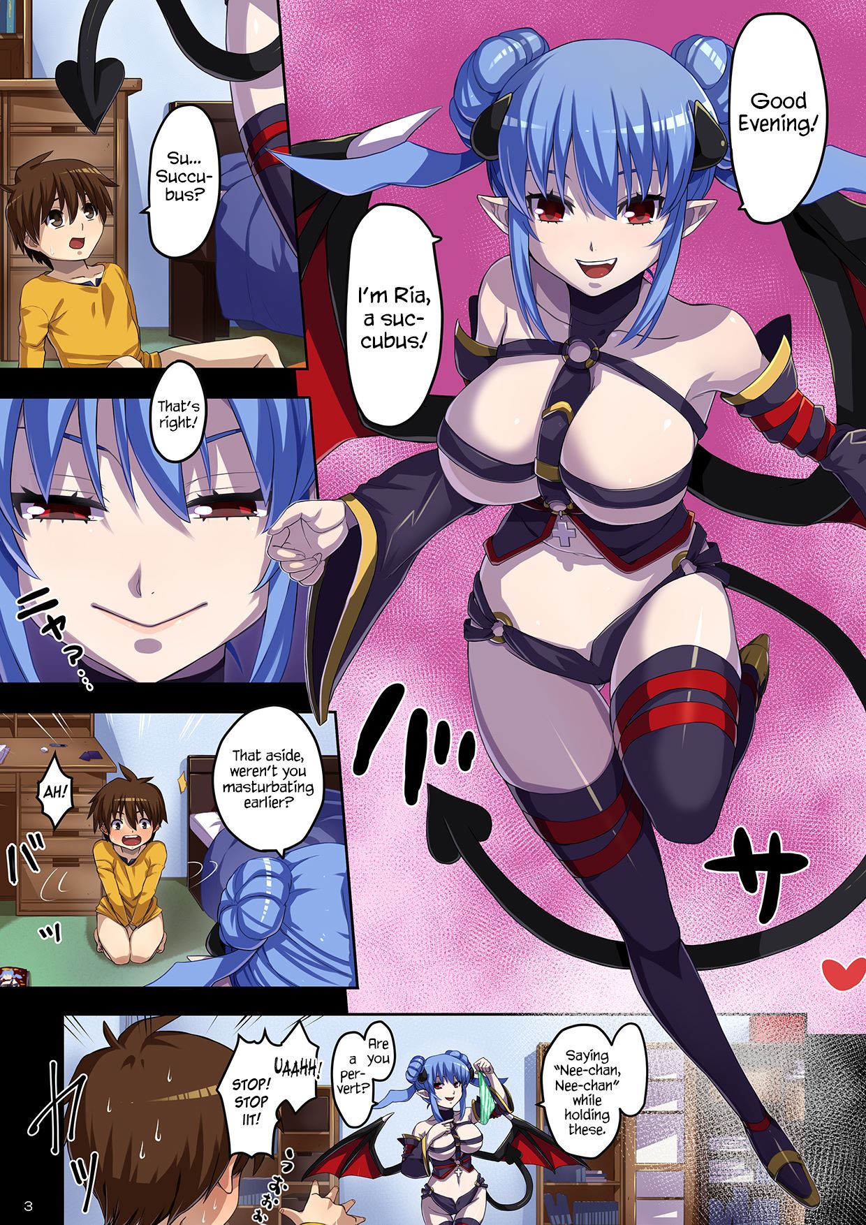 A Succubus Came When I was Masturbating with My Sisters Panties image number 2