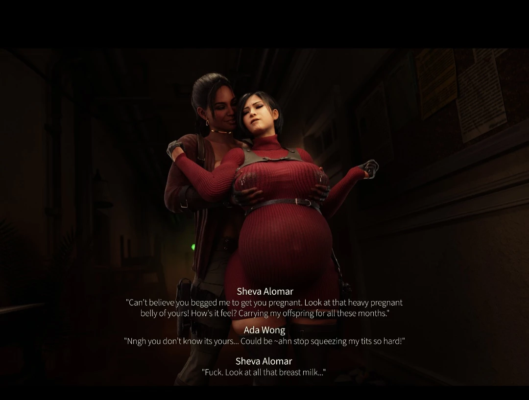 ada wong x sheva alomar aftermath pregnant belly image number 1