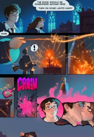 Harry and Hermione in the Room of Requirements