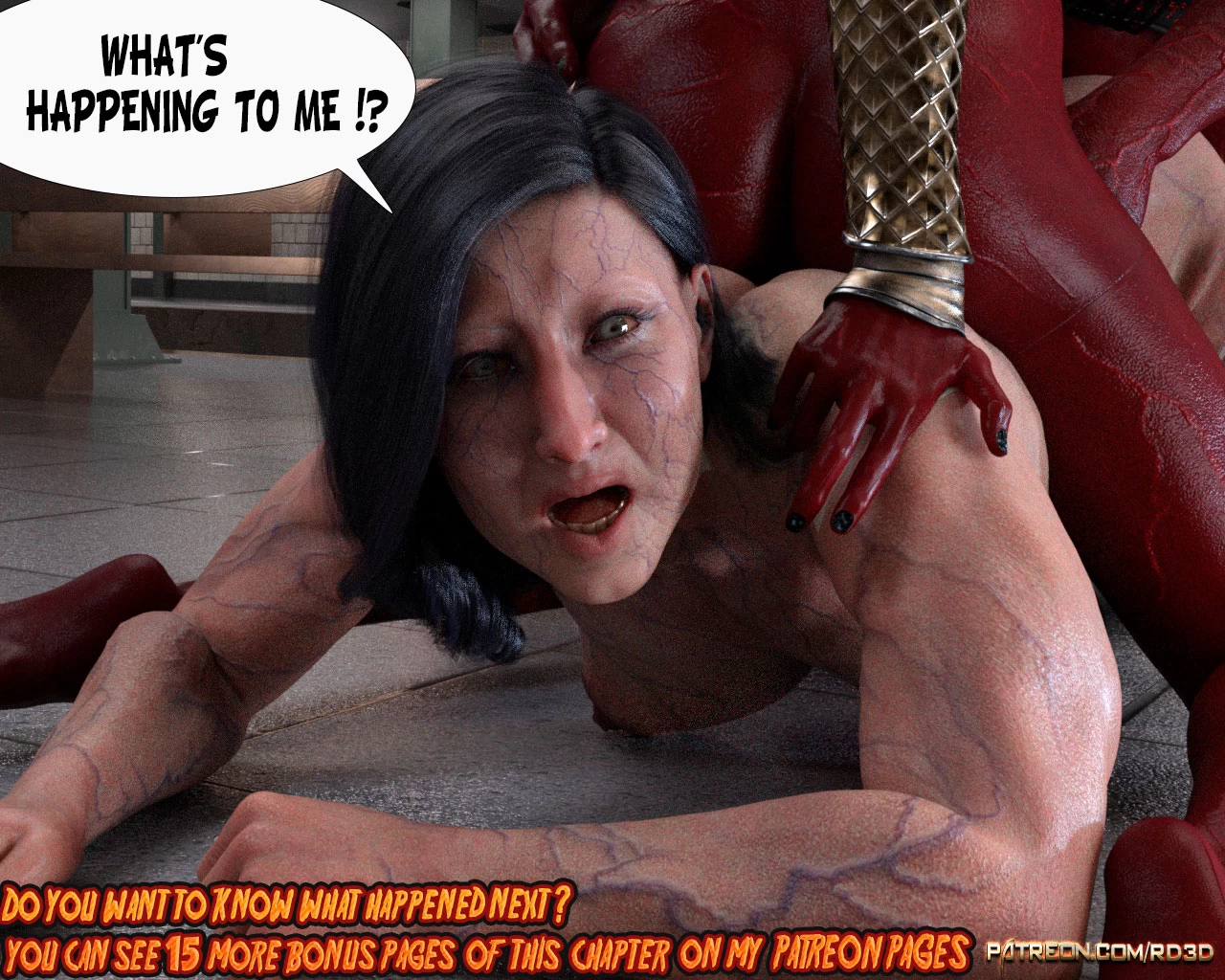 A seductive demon girl