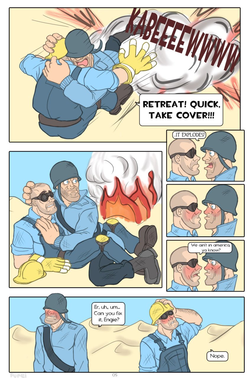 Helmet Party (team fortress) porn comic by [furei]. Handjob porn comics.