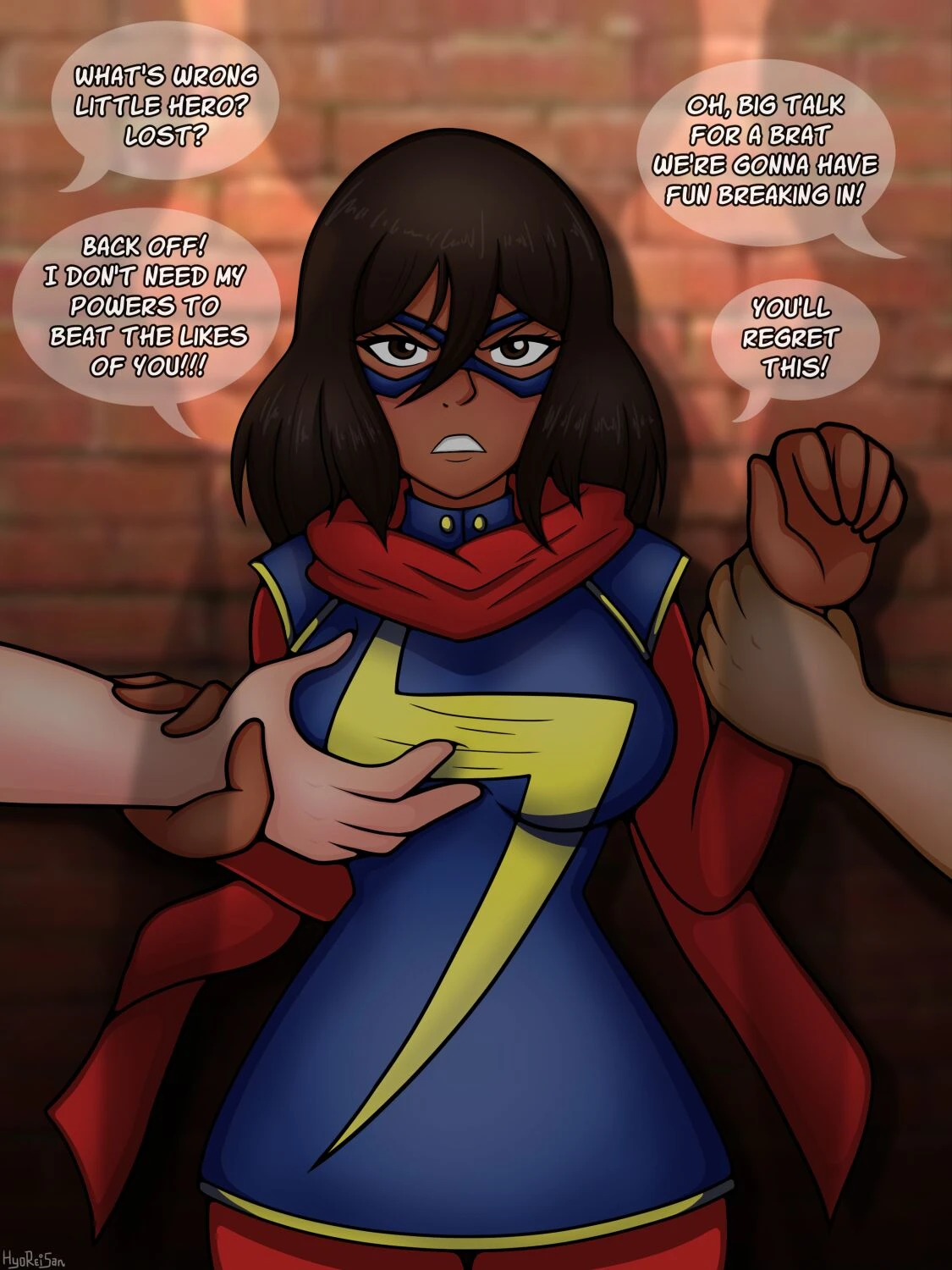 Ms Marvels Defeat (ms. marvel) porn comic by [hyoreisan]. Dark skin porn  comics.