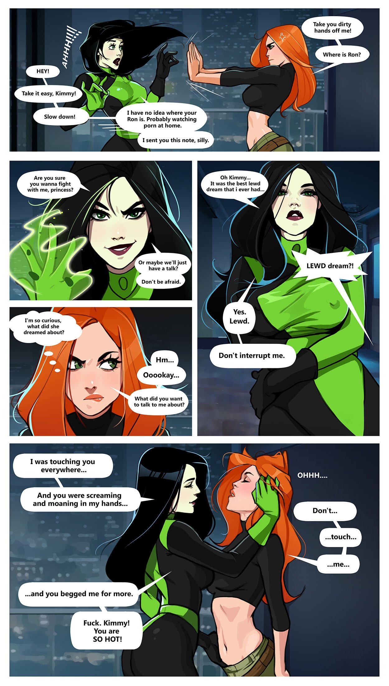 Olena Minko - Kim and Shego: Date on the roof (Kim Possible) image number 1