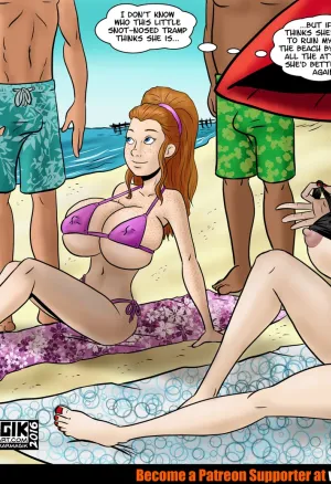 Olivia and Randi at the beach