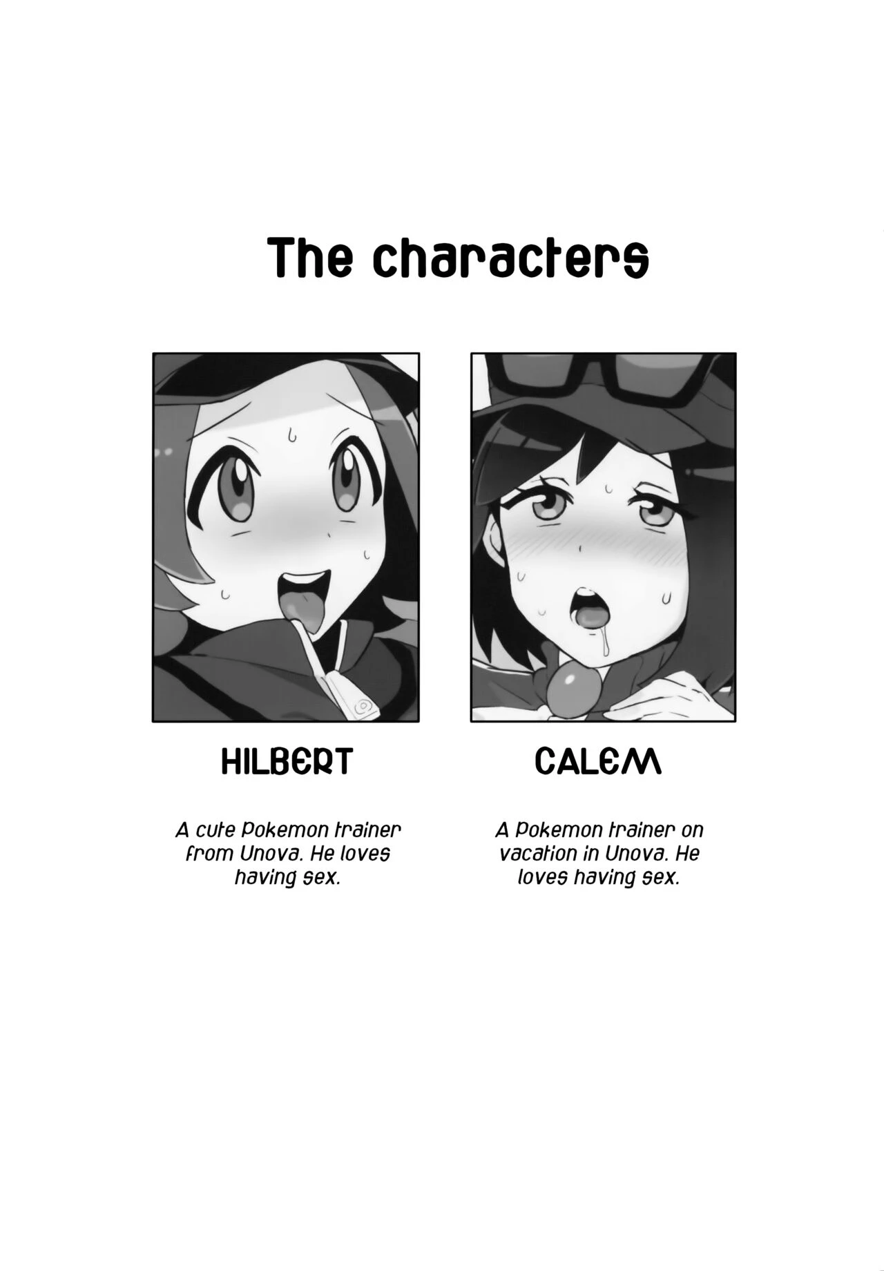 A Book about Hilbert and Calem having sex with various men  Toyakaru ga Isshu Chihou de Ironna to Ecchi Koto Suru Hon image number 1