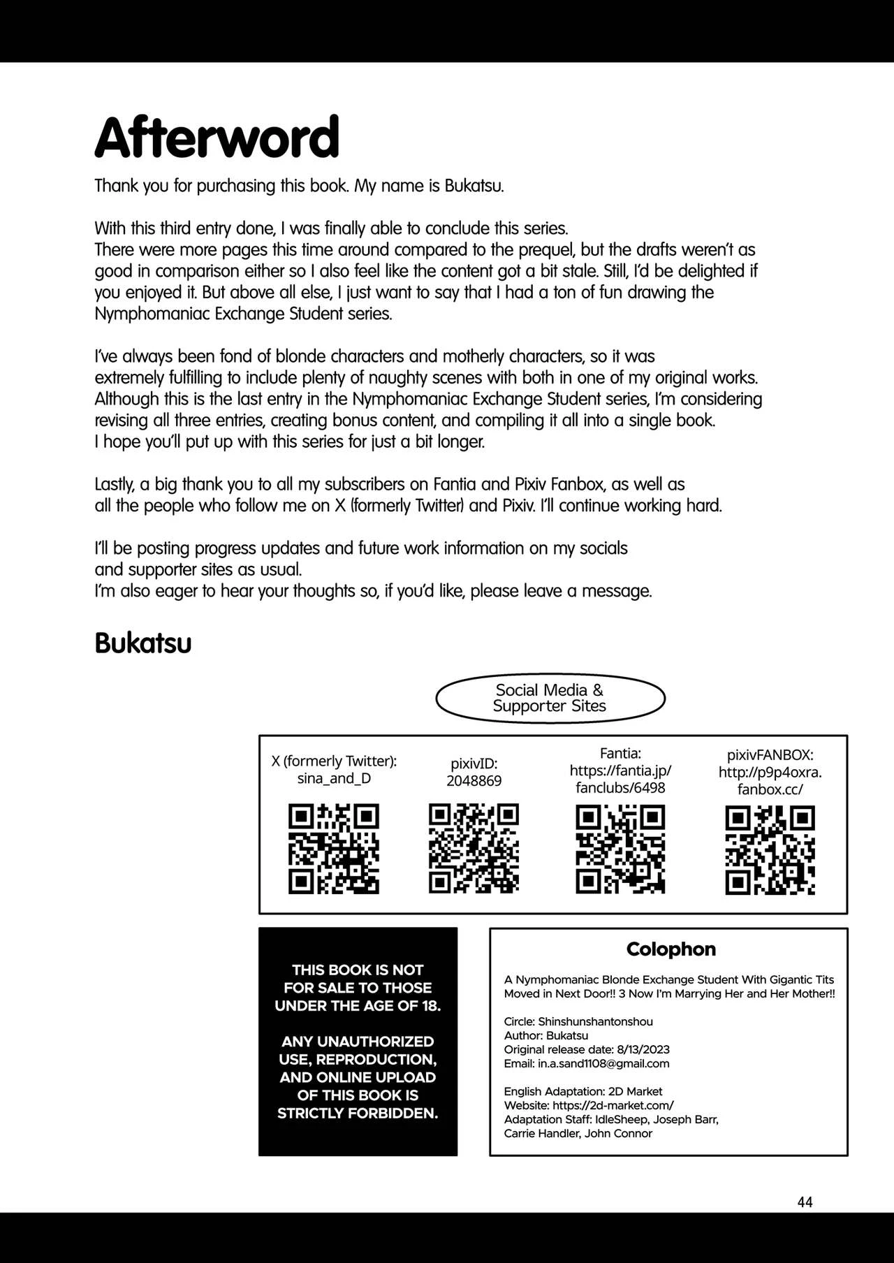 Nymphomaniac Blonde Exchange Student with Gigantic Tits Moved in Next Door!! 3  H Daisuki Kinpatsu Hakujin Bakunyuu Ryuugakusei ga Tonari no Heya ni Hikkoshite Kita!! 3 ~ image number 44