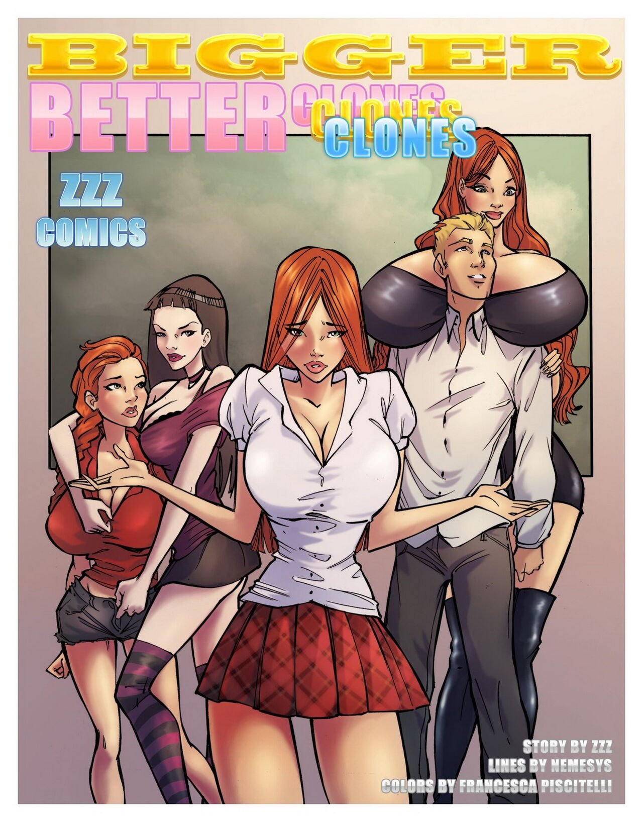 ZZZ Comics - Bigger Better Clones (English) porn comic. By studio zzz comics.  Big breasts porn comics.