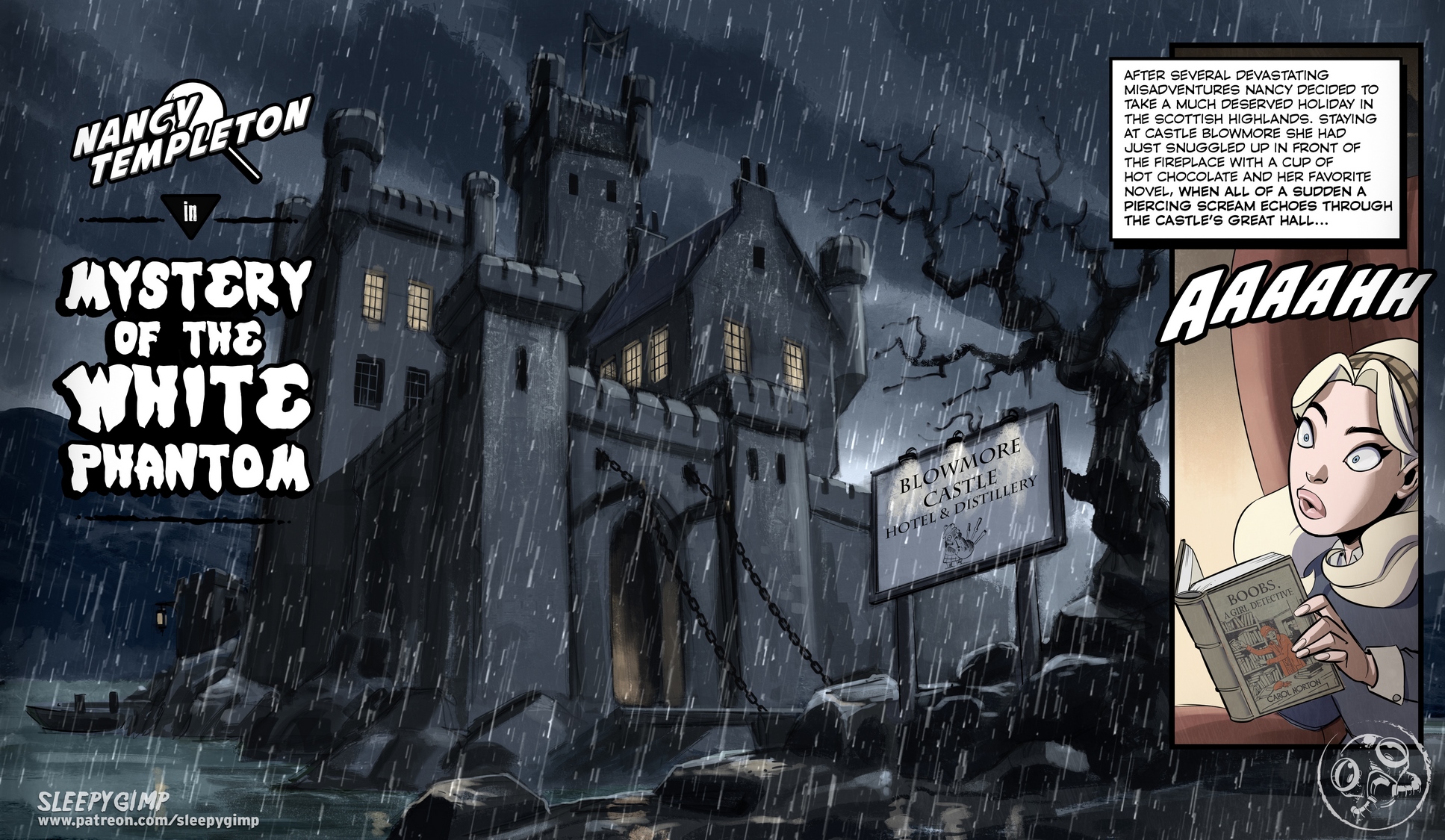 Mystery of the White Phantom (sleepygimp), 31 images. Cunnilingus porn  comics.