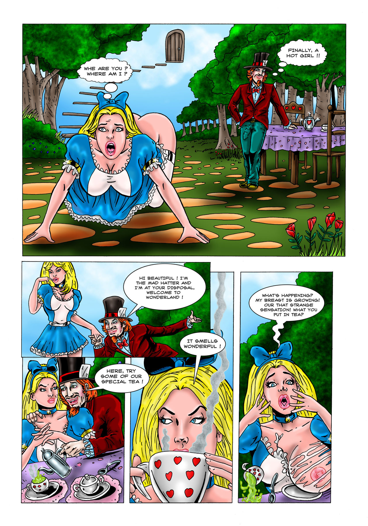 Disney Alice In Wonderland Porn Comic - Alice In Wonderland Breast Expansion Bondage | BDSM Fetish