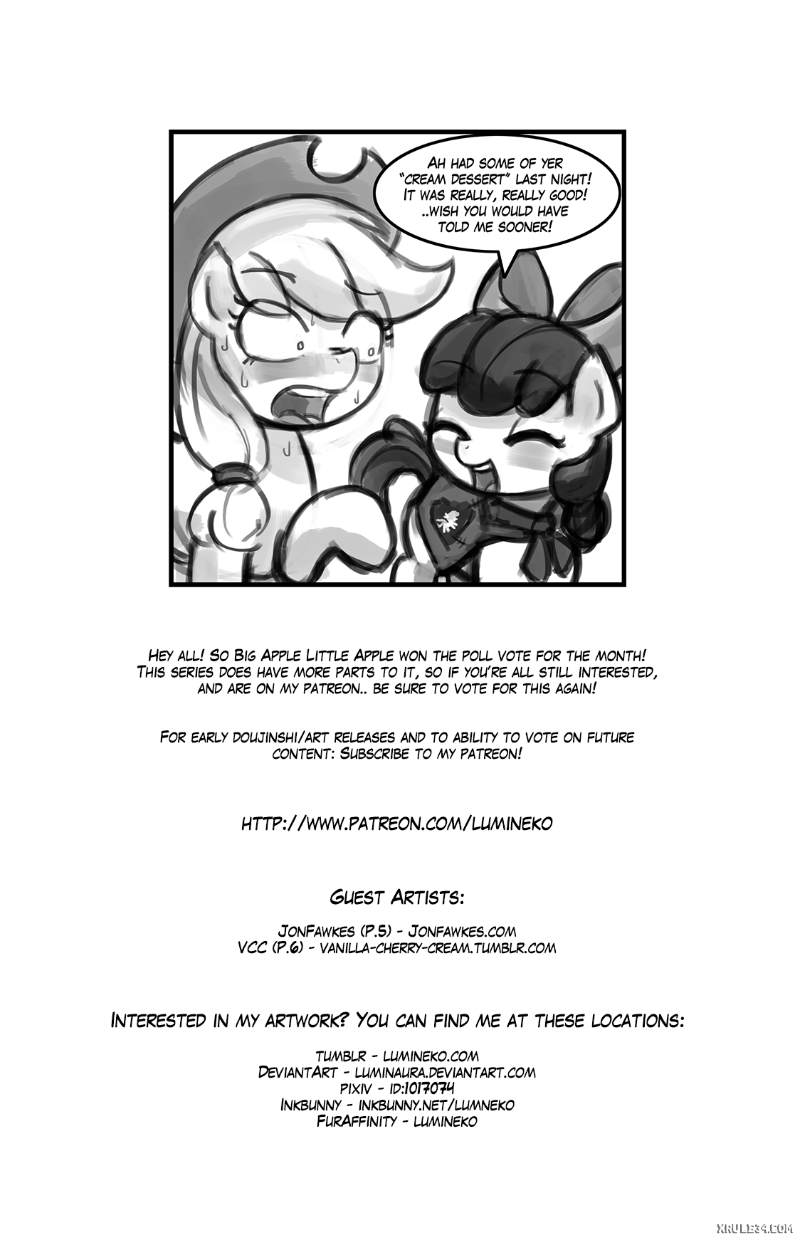 lumineko- Applejacks dessert (My little pony) porn comic image number 5