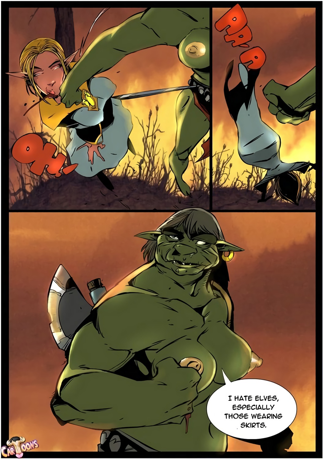 Shemale Orc Fucking Elf image number 1