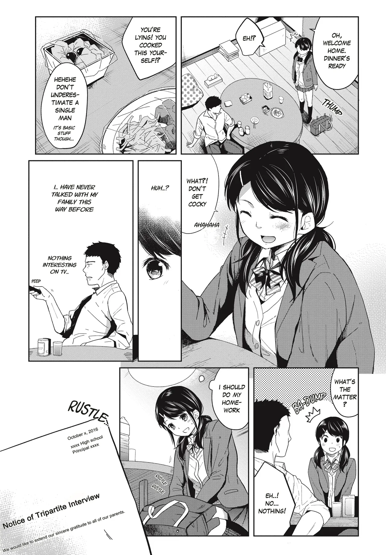 1 Room Apartment + Highschool Girl Suddenly Living Together? Close Contact!? First Sex!!? Ch 2 image number 3