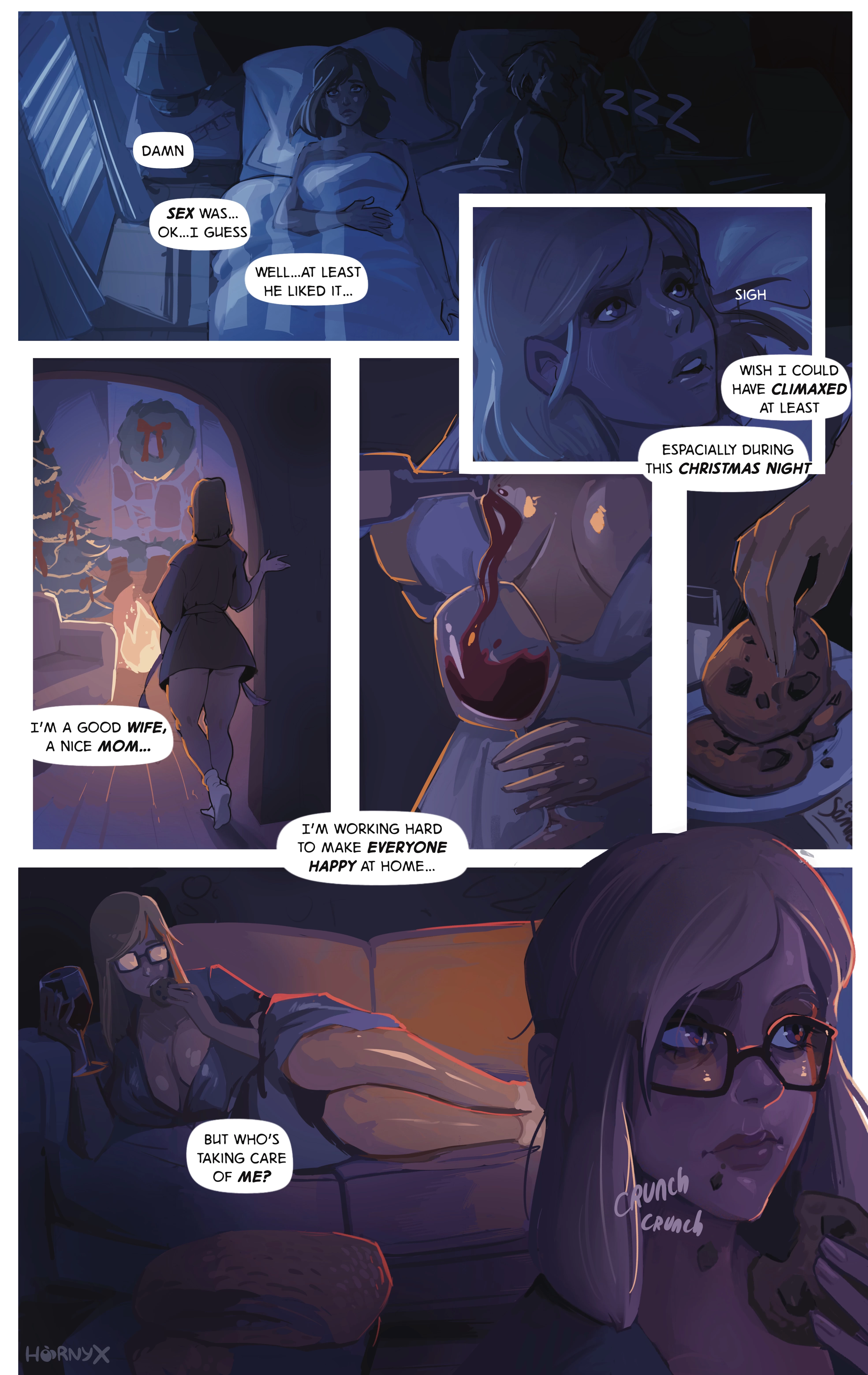 Under the mistletoe (hornyx), 8 images. Cunnilingus porn comics.