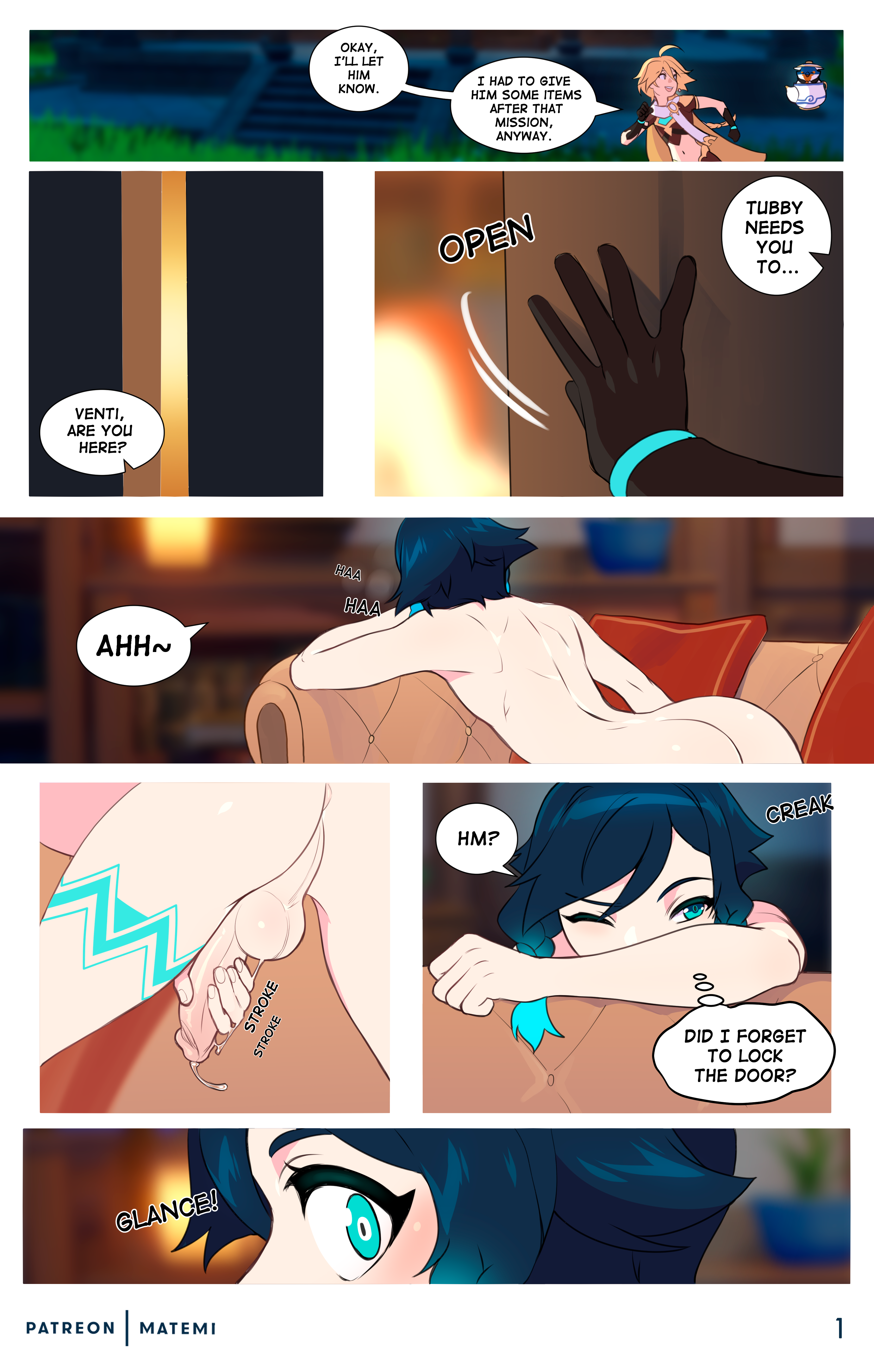 Venti X Aether (genshin impact) porn comic by [matemi]. Big penis porn  comics.