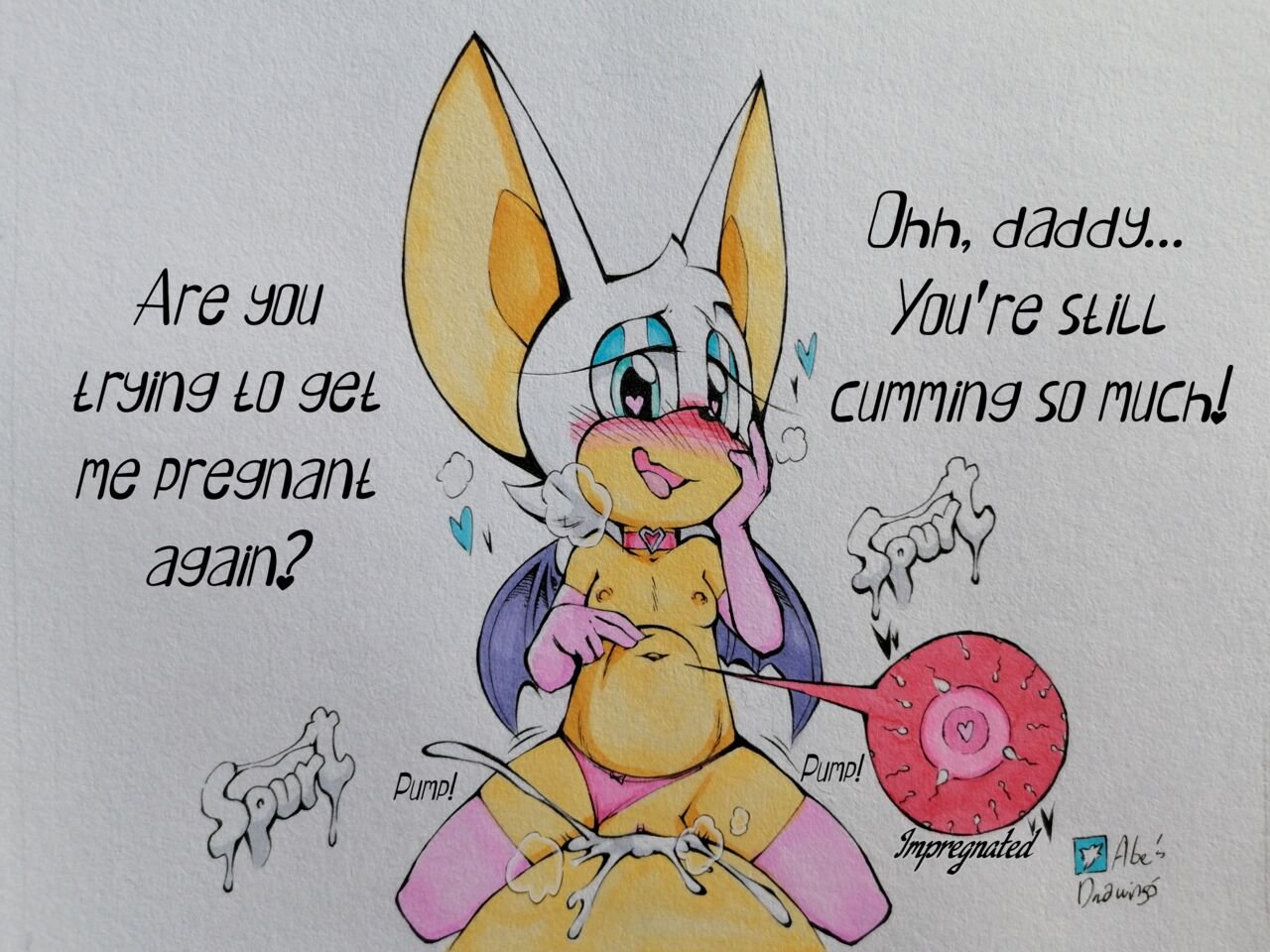 AbesDrawings - Loli Rouges Breeding Session (Sonic The Hedgehog) image number 3