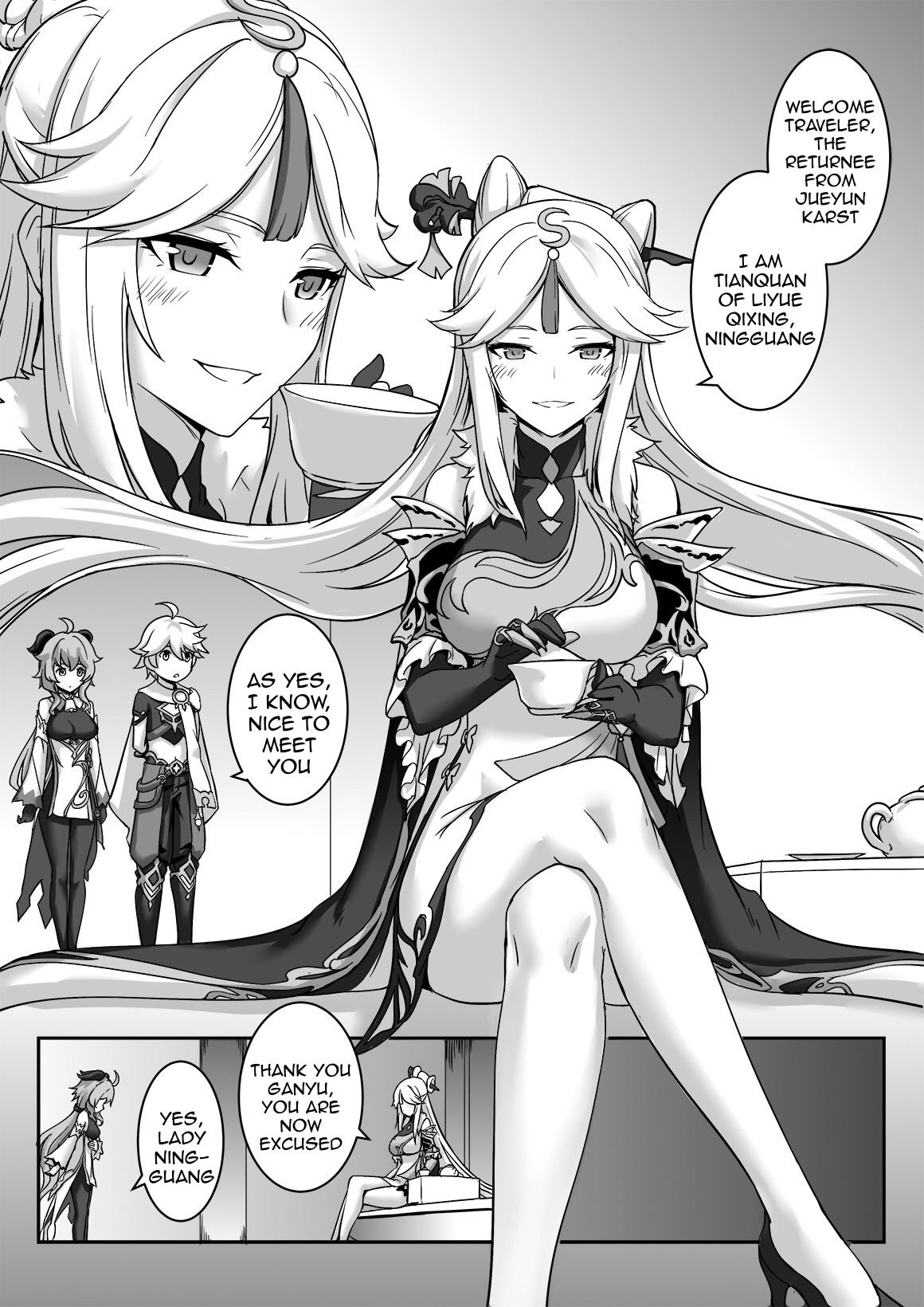 Ningguang (genshin impact) porn comic by [longow flintlock]. Stockings porn  comics.