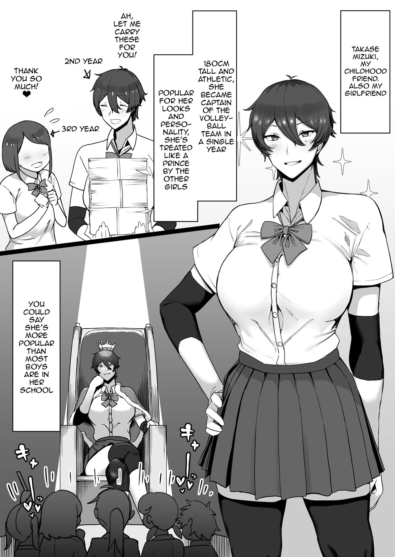 Im A Girl With Princely Vibes Ouji-sama-kei de Joshi kara Motemote dakedo Jitsu wa Maso Mesu Neko na Osananajimi to Jittori Ecchi suru Hon image number 6