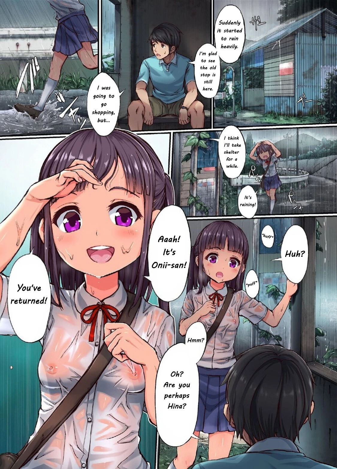 Lets Play with a Country Girl: Wet and See-Through Rain Shelter Edition  Inaka Shoujo to Asobou ~Nuresuke Amayadori Hen~ image number 1
