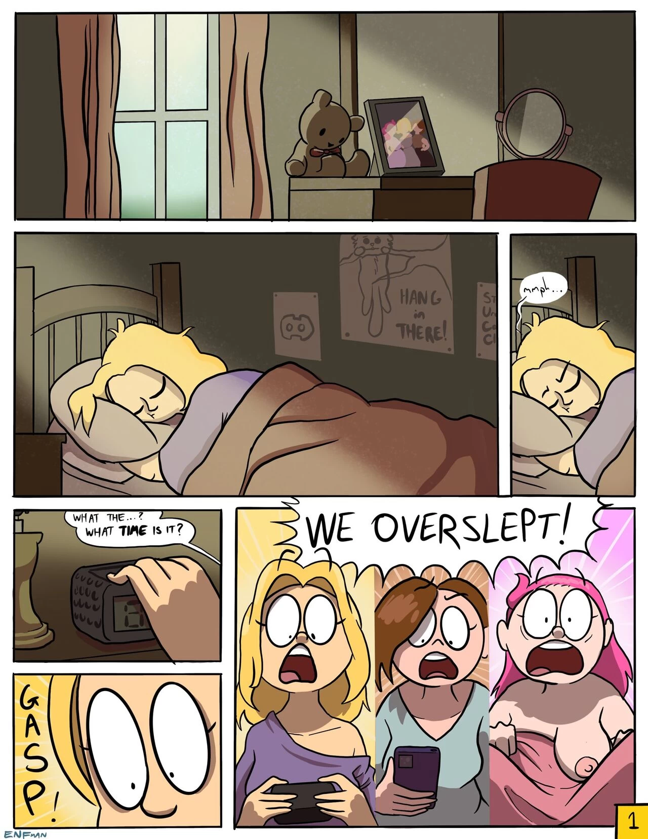 Better Late Than Naked! (enfman), 45 images. Big ass porn comics.