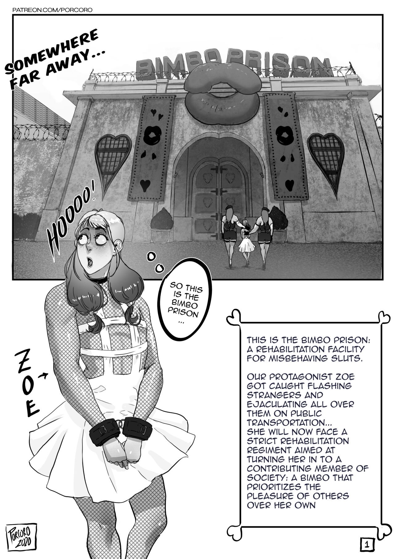 Porcoro - Bimbo Prison porn comic